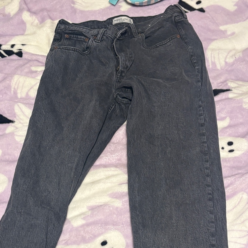 Abercrombie & Fitch Dark Gray Straight Jeans